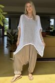Made in Italy Fisherman Layering Knit White